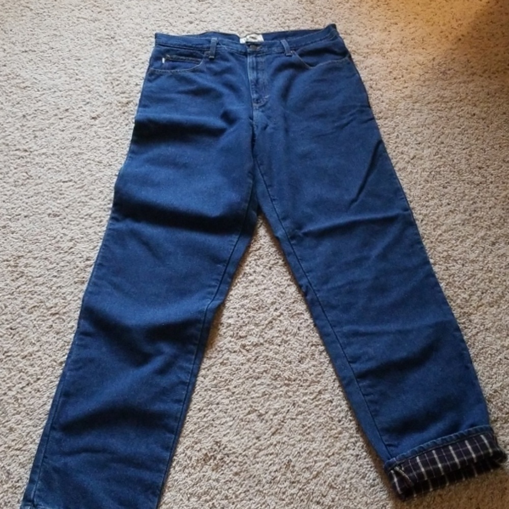 Mens LL Bean FLANNEL lined jeans